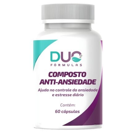 Composto Anti-Ansiedade Natural – L-Theanine, 5-HTP, Melissa, Valeriana e Passiflora – 60 Cápsulas
