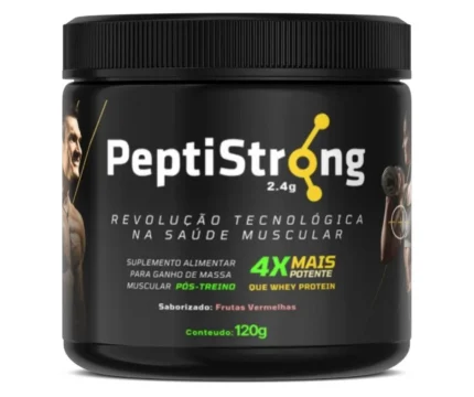 Peptistrong 120g Manipula – Suplemento para Saúde e Recuperação Muscular | 4x Mais Potente que Whey Protein | Sabor Frutas Vermelhas