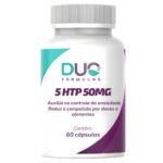 5-HTP 50mg 60 Cáps – Controle da Ansiedade, Sono e Compulsão por Doces | Relaxamento e Bem-Estar