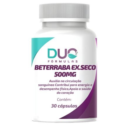 Beterraba Extrato Seco 500mg 30 Cápsulas – Energia, Circulação e Performance
